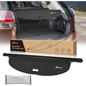 Nilight Trunk Cargo Cover for Nissan Rogue 2014 2015 2016 2017 2018 2019 2020, Retractable Security Shade Rear Cargo Cover, with Trunk Storage Net