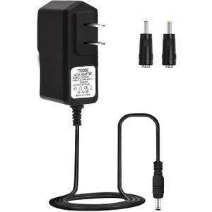 TTODDE AC/DC 6V 2A Adapter Power Supply 12W 100-240V with 4.0x1.7mm & 3.5x1.35mm Plugs - Universal 6V Device Charger (200mA-2A Compatible)