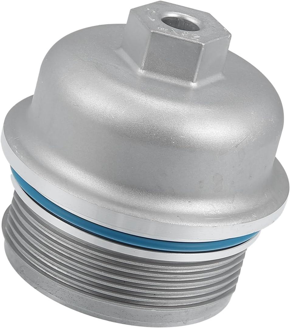 ACROPIX Engine Oil Filter Housing Cover Cap 12583470 for Chevrolet Camaro 3.6L 2010-2015 Metal Silver Tone Car Parts