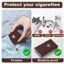 6 x Plastic Cigarette Case with Pull Down Off, Holds 20 Cigarettes (Fits 100mm 100S) (Brown)