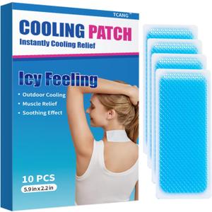 Instant Cooling Ice Packs for Outdoor Activities Summer Heat Relief - Large Disposable Cooling Patches for Neck Body, Camping Hiking Sports, Instant Temperature Drop, 10 Pack