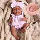 BABESIDE Lifelike Reborn Baby Dolls Daisy Black Girl- 12 Inch Body Realistic-Newborn Handmade Real Life Baby Dolls with Clothes and Toy Gift for Kids Age 3+