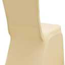 WELMATCH Champagne Spandex Chair Covers - 50 PCS Banquet Wedding Events Party Universal Decoration Stretch Elastic Chair Covers Good (Champagne, 50)