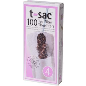 T-Sac Tea Filter Bags, Disposable Tea Infuser, Number 4-Size, 6 to 12-Cup Capacity, 100 Count