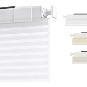 SUNOFF Cordless No Drill Light Filter Cellular Shades, 27" W x 48" H, White