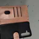 Wallet Case for Samsung Galaxy S24 Plus 6.7 inch, Rose Gold Butterfly