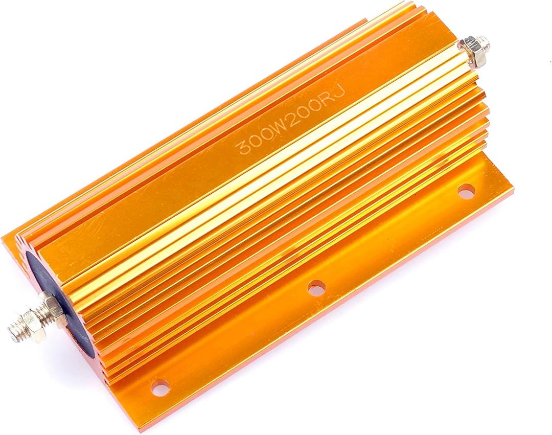 300 Watt 200 Ohm 5% Wirewound Resistor Electronic Aluminium Shell Resistor Gold (200 Ohm)