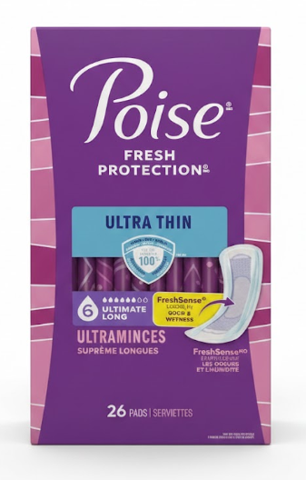  Poise Fresh Protection Ultra Thin Incontinence 26 Pads 