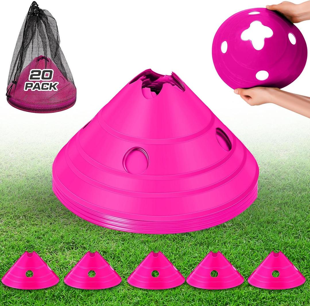 Jumbo Disc Cones Jumbo Soccer Cones with Mesh Bag Giant Large Agility for Soccer Training Adult Sports