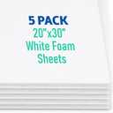 Flipside Products White Foam Board 20” x 30” - Premium Double-Sided with White Foam Core, 3/16" Thick - Photography Mounting, Art Projects, Presentations, Display & Signage – Pack of 5