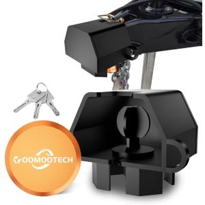 Heavy Duty Trailer Hitch Locks, 2" & 2-5/16" Couplers, Anti-Theft Trailer Tongue Lock, 3 Keys, Alloy Steel, Weather Resistant