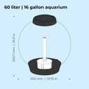 biOrb Classic 60 Acrylic 16-Gallon Aquarium with Multi-Color Remote-Controlled LED Lights Modern Tank for Tabletop Display, Black