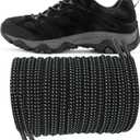 UamGlsob 13/64'' Shoelaces for Hiking Shoes,Original Heavy Duty Boot Shoe Laces Strings Replacement Laces for Outdoor (Black-Grey, 63''/160cm)