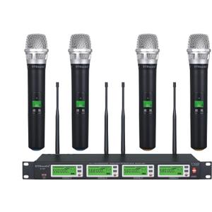 GTD Audio 4x800 Adjustable Channels UHF Diversity Wireless Cordless Handheld Microphone Mic System Ideal for Church, Karaoke, Dj Party, Range 450ft (4 Handheld Mics) GTD Audio 4x800 Adjustable Channels UHF Diversity Wireless Cordless Handheld Microphone Mic System Ideal for Church, Karaoke, Dj Party, Range 450ft (4 Handheld Mics)
