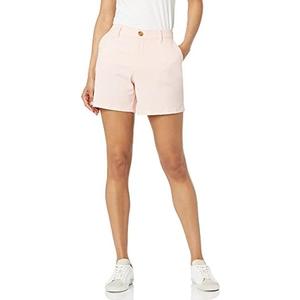 Amazon Essentials Women's Mid-Rise Slim-Fit 5 Inch Inseam Khaki Short, Pink, 2 Pack, 14
