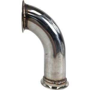 2.5" ID V-Band Turbo Stainless Steel 90 Degree Exhaust Elbow Adapter Piping Flange