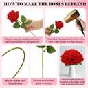 MERIXMAS Roses Artificial Flowers, Fake Velvet Silk Roses in Bulk for Home Decor Indoor, Fake Roses Realistic Flowers with Stems for Wedding Centerpiece Party Decor (24, Red)
