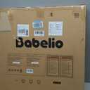 Babelio Baby Gate for Stairs, Kitchen & Doorways, 26-43" W 28" H No Bottom Bar| Easy Installation| One-Handed Operation| Auto-Close| Hardware Mount (Drill Needed) Safety Dog/Pet Gate Indoor (White)