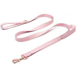 Dog Leash 6ft Long,Traffic Padded Two Handle,Heavy Duty,Double Handles Lead for Control Safety Training,Leashes for Large Dogs or Medium Dogs,Dual Handles Leads (Pink, 25MM*6FT)