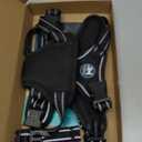 PoyPet No Pull Dog Harness, No Choke Front Lead Dog Reflective Harness, Adjustable Soft Padded Pet Vest with Easy Control Handle for Small to Large Dogs(Black,S)