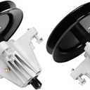 AEagle Spindle Pulley Assembly 918-04822A 918-04822B 04822 618-04822 918-04889 for Troy Bilt MTD Cub Cadet 42 Inch Deck, Tapped Bolt and Zerk Fitting, 2 Pack
