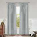 Grey Full Blackout Pinch Pleated Curtain 95 Inches Long for Bedroom Window Treatment Energy Efficient Thermal Insulated Luxury Silk Drapes with 9 Hooks (Ring not Include), 40"x95"x2, Weathered Gray