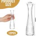 12 PCS Glass Bud Vases in Bulk, 8.5 Tall Clear Ribbed Flower Vases for Centerpieces, Textured Minimalist Small Vases for Flower, Home Office Wedding Table Decorations