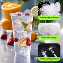 [100 SETS] 32 oz Cups with lids, Plastic cups with Lids and Straws, Iced Coffee Cup, Suitable for Takeout Iced Coffee Cold Drinks, Smoothies, Juices, Parfaits, Frappuccinos, and Milkshakes