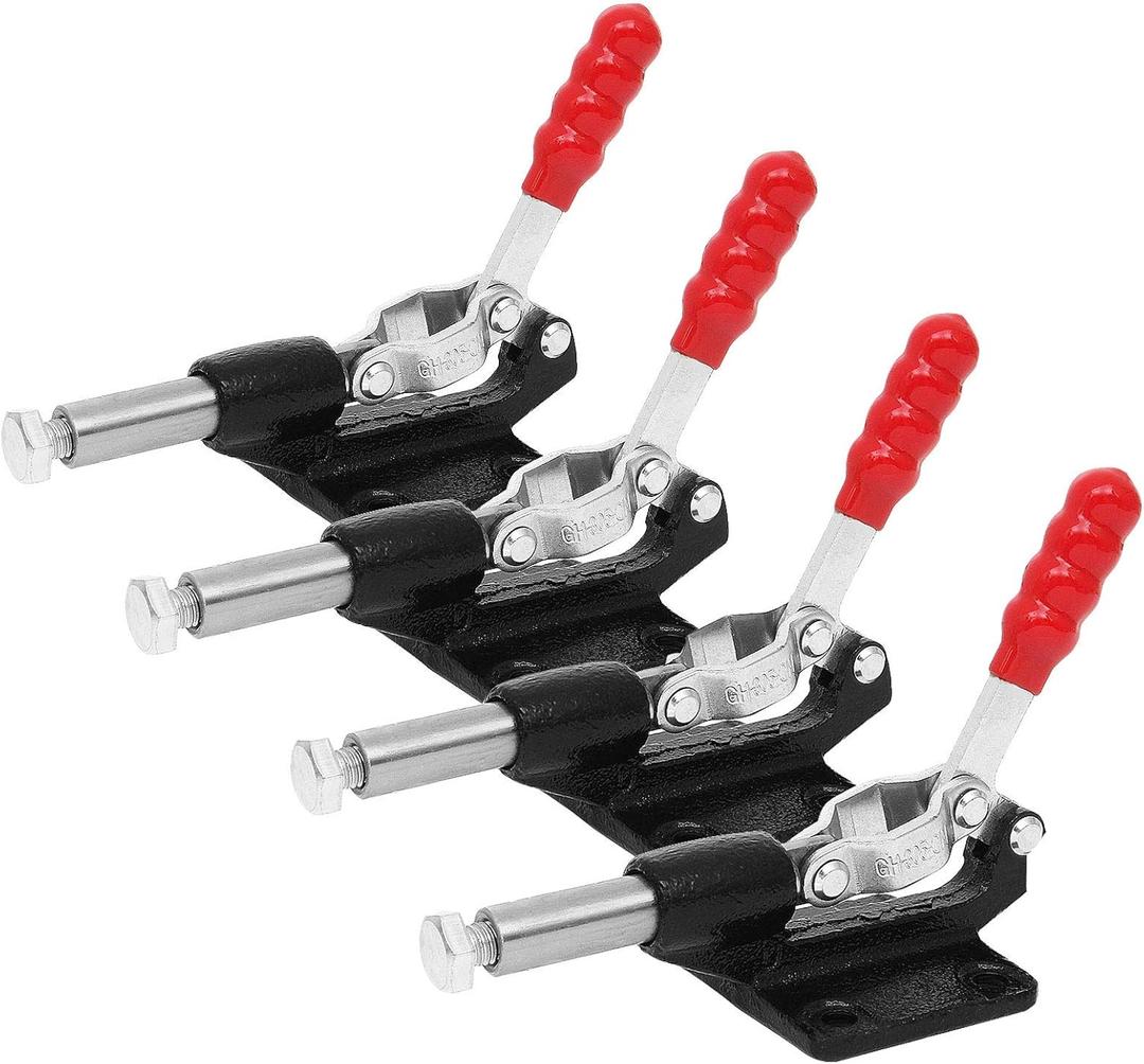 4 PCS Push Pull Adjustable Toggle Clamp, Quick Release Hand Tool for Woodworking, 500Lbs Holding Capacity Toggle Latch, GH-305C Stroke Clamp for Welding, 32MM