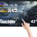 43 inch Capacitive Multi-Touch Screen Industrial Monitor, 16:9 Display 1920 x 1080P, Built-in Speakers, USB, VGA, DP & HD-MI Ports, Digital Signage Displays and Player for Advertising