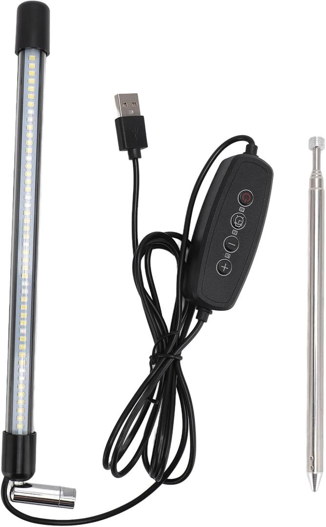 LED Grow Light, 4H 8H 12H Timing 6 Modes Full Spectrum 5W USB 5V Telescopic Small Grow Light for Seedings Succulents Small Plants