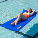 Self-Inflating Pool Floats Adult, More Durable Skin-Friendly Portable Pool Raft with Headrest, Inflatable Sponge Mattress Floating Mat for Swimming Pool Sea Lake River, Easy Storage, No Cracking 4'x6' Blue 45*90 in