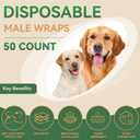 Dog Diapers Male,50 Count X-Large Adjustable Male Dog Diapers Disposable,Dog Belly Bands for Doggie & Puppy,Male Dog Wraps,Super Absorbent & Wetness Indicator(XL Same as Other Brands' L)
