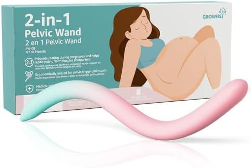 GROWNSY Perineal Massage Tool for Pregnancy Labor and Birth Prep, Pain Relief for Labor and Delivery, Pelvic Wand Tool, Pelvic Floor Muscle Massager for Pelvic Physical Therapy, Postpartum Essentials