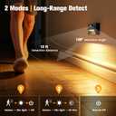 VOLISUN Motion Sensor Stair Light Rechargeable 6 Pack, Night Lights 3 Modes & 3 Color Temperatures, Magnetic Rechargeable Stick-On Lights for Stairs, Hallway, Cabinet(Black)