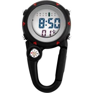 Lancardo Clip on MultiFunction Digital Carabiner Watch Backpack Fob Watch for Men and Women with Alarm Clock Date Week for Nurses Doctors Chefs Climbers Home Office Outdoor Use