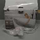 SereneLife Bubble Bath Mat - Portable Spa Bubble Bath Massager with Waterproof Bath Light & Pillow, Adjustable Bubble Intensity, Easy Button Control, Remote Control (Teal)