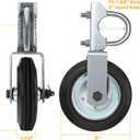Mofeez Gate Wheel for Metal Swing Gate with 1-5/8" Thru 2" Gate Frames, Gate Support Wheel for Chain Link Fence (Set of 2)