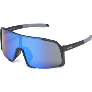 maivnz Baseball Sunglasses for Men Women UV400 Protection Sports Glasses for Cycling Running Softball Sunglasses (Black Frame Blue Revo)