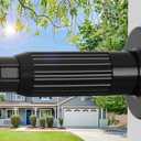 Tension Curtain Rod40-126.5IN(3.33-10.54Ft) One-Click Fast Extension Rod Easy to Install Black Long Outdoor Curtain Rods No Drilling Never Rust for Window or Shower Patio Diameter 1.26 Inches