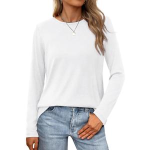 XIEERDUO Long Sleeve Shirts for Women Plus Size Fall Fashion 2025 Dressy Casual White Vacation XXL
