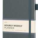 Skyline Hourly Weekly Planner  Undated Agenda & Daily Appointment Book  Time Blocking Notebook for Business Entrepreneurs, A5 (Space Blue) (A5 (5.8'' x 8.3''))