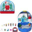 Polly Pocket x Peanuts Collector Compact, Micro Dolls and Playset, 7 Themed Accessories, 4 Iconic Locations, Snoopy & Woodstock
