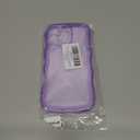 Compatible with iPhone 16 Pro Max Case 6.9" 2024, Cute Kawaii Curly Wave Frame Shape Soft Silicone Shockproof Protective Phone Cover for Women Girls, Clear/Purple