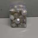 Christmas Ball Ornaments Set, 34PCS Clear Plastic Shatterproof Christmas Ornaments for Xmas Tree Hanging Decorations, for Indoor Home Thanksgiving Party Decor - Champagne/White.