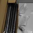 Curtain Rods for Windows 16 to 76 Inches, Curtain Rod Max Adjustable Length of 88 IN, 1" Diameter Drapery Rods Round Finials, Black, Pack of 1