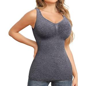 Shapewear Camisoles With Built in Bra Tummy Control Compression Tank Tops for Women Body Shaper Padded Tanks XXL