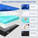 Memory Foam Camping Mattress pad, Comfortable Thick Floor Sleeping Mat for Adults with Waterproof and Non-Slip Bottom, Portable Roll Up Mattress for Sleepover Guest,Cot Mad for Car Camping