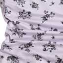 RoseSeek Girl's Ditsy Floral Print Lace T Shirt Short Sleeve Ribbed Ruched Cute Tee Shirts Summer Tops