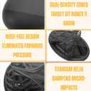 Noseless Bike Saddle for Men Women, Wide Shock Absorbing Bicycle Seat with Comfort Foam, Universal Fit for Mountain, Folding, Road, Exercise and Stationary Bikes